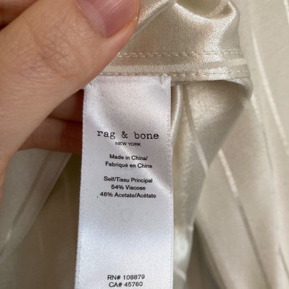 Rag & Bone Adrian Blouse in Striped Turtledove size XS - Picture 9 of 10